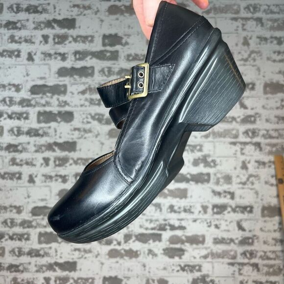 Sanita | women black leather clog Mary Jane’s 42 - Picture 7 of 8